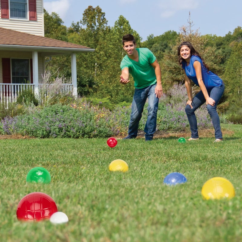 Pointyard 90mm Bocce Ball Set with 8 PE Balls, 1 Pallino, Carrying Bag, Measuring Tape - Family Game for Outdoor/Lawn/Beach/Park - Image 2