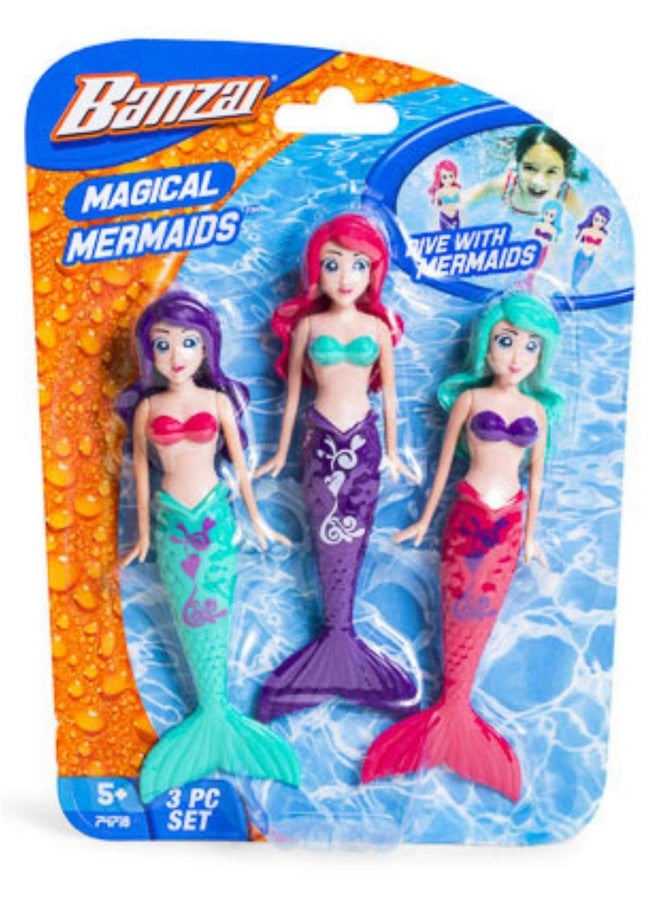 Banzai Fun Stuff Banzai Spring and Summer 3 Piece Magical Mermaid Dolls, in Assorted Colors - Image 1