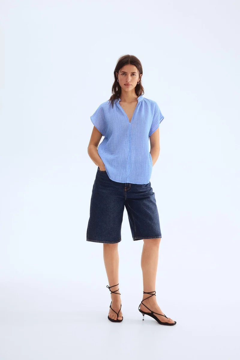 H&M Cotton muslin blouse