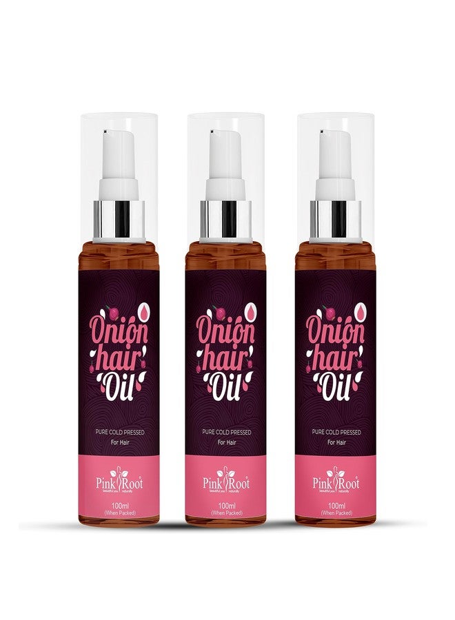 Pink Root Onion Oil 100ml, Pack of 3 - Image 1