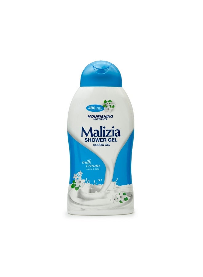 Malizia Unisex Body Shower Gel Milk Cream 400Ml - Image 1