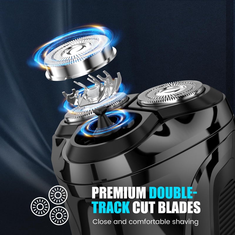 Brightup Electric Razor for Men Face, Wet & Dry Electric Shaver for Men with Pop-up Trimmer, Men's Razor with 4D Flex Precision Blades, USB Fast Charging, LED Display, Travel Lock, Storage Case - Image 5