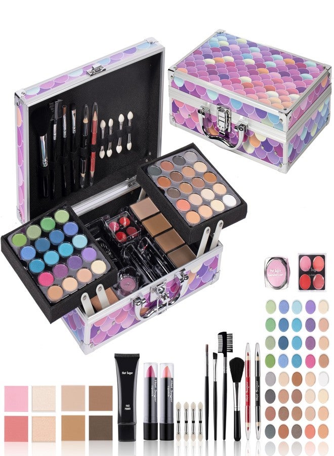 Hot Sugar Makeup Kit with Train Case for Teens and Women (Mermaid) - Image 1
