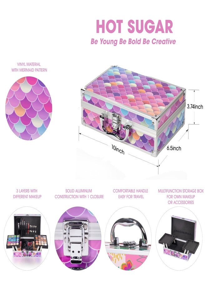 Hot Sugar Makeup Kit with Train Case for Teens and Women (Mermaid) - Image 2