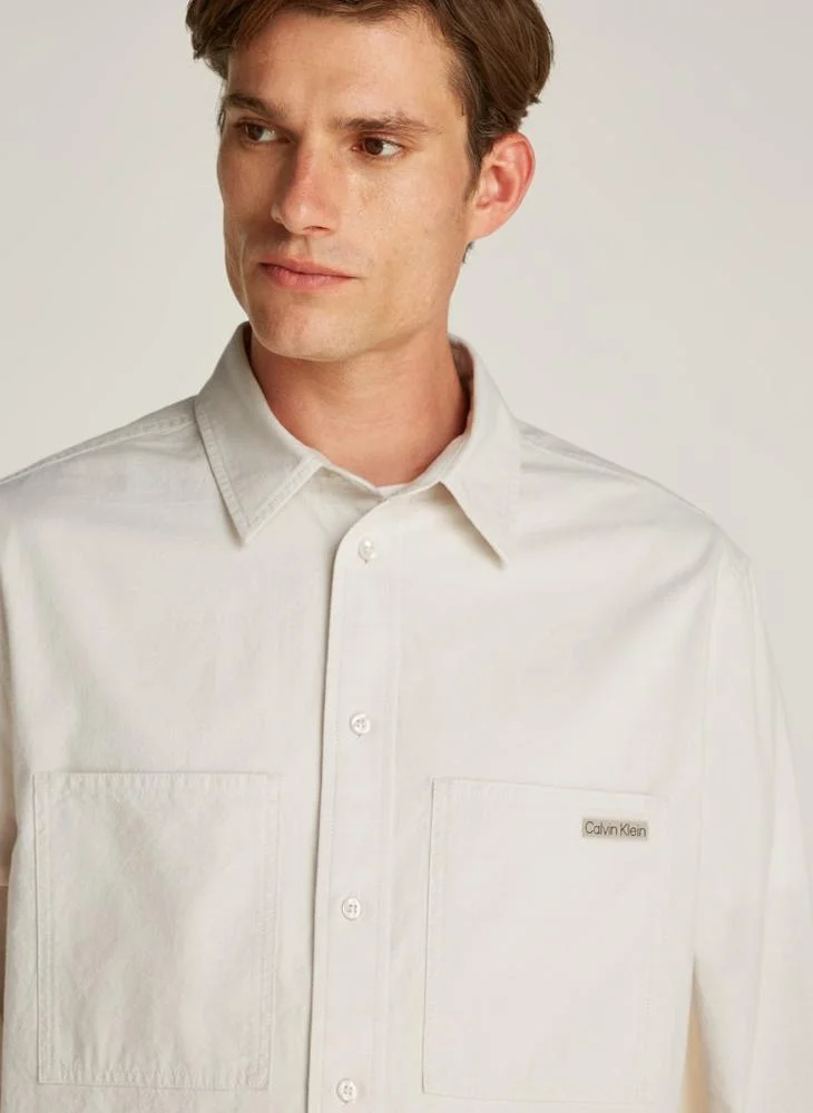 كالفن كلاين جينز Regular Fit Pocket Detail Chambray Shirt