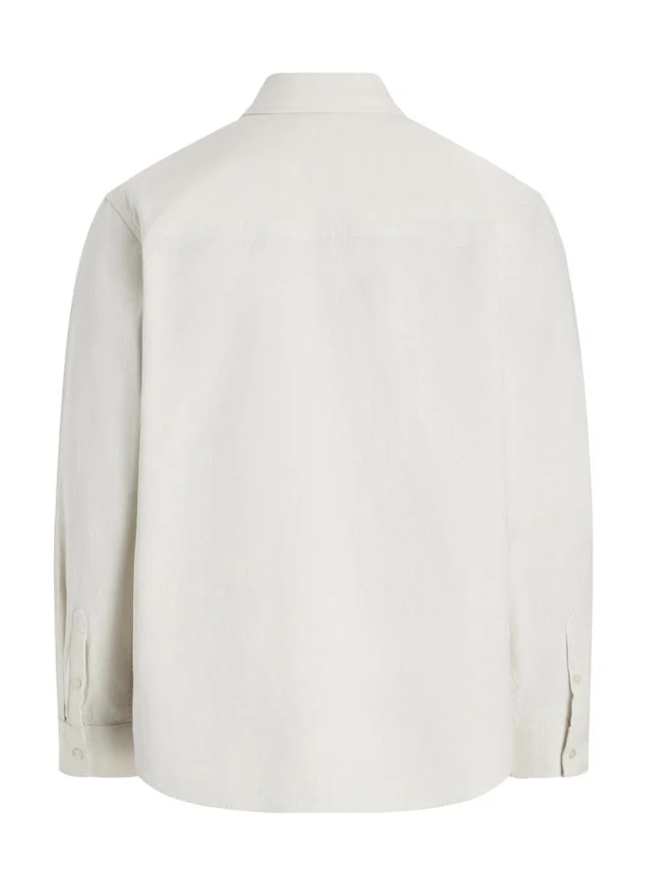 كالفن كلاين جينز Regular Fit Pocket Detail Chambray Shirt