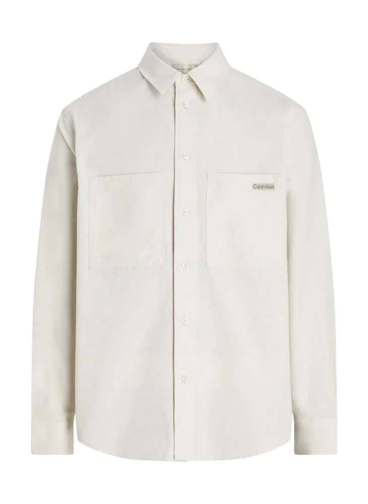 كالفن كلاين جينز Regular Fit Pocket Detail Chambray Shirt
