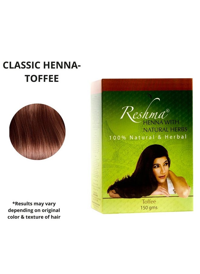 Reshma Beauty - Classic Henna Hair Color 100% Natural For Soft Shiny Hair Henna Hair Color Gray Coverage Ayurveda Hair Products (Toffee Pack Of 12) - Image 1
