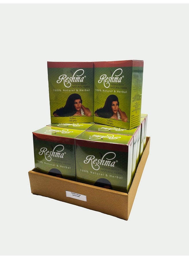 Reshma Beauty - Classic Henna Hair Color 100% Natural For Soft Shiny Hair Henna Hair Color Gray Coverage Ayurveda Hair Products (Toffee Pack Of 12) - Image 1