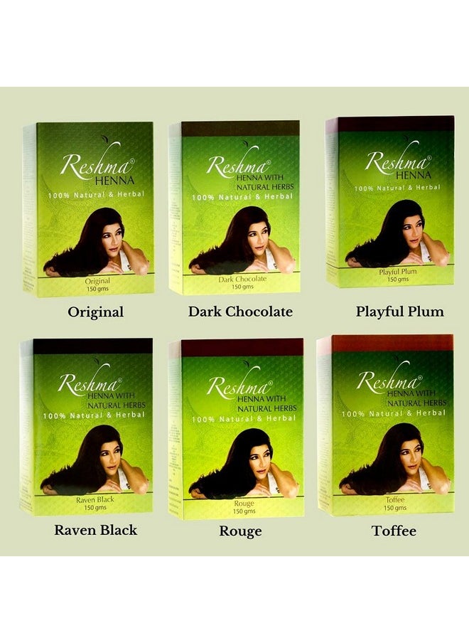 Reshma Beauty - Classic Henna Hair Color 100% Natural For Soft Shiny Hair Henna Hair Color Gray Coverage Ayurveda Hair Products (Toffee Pack Of 12) - Image 1