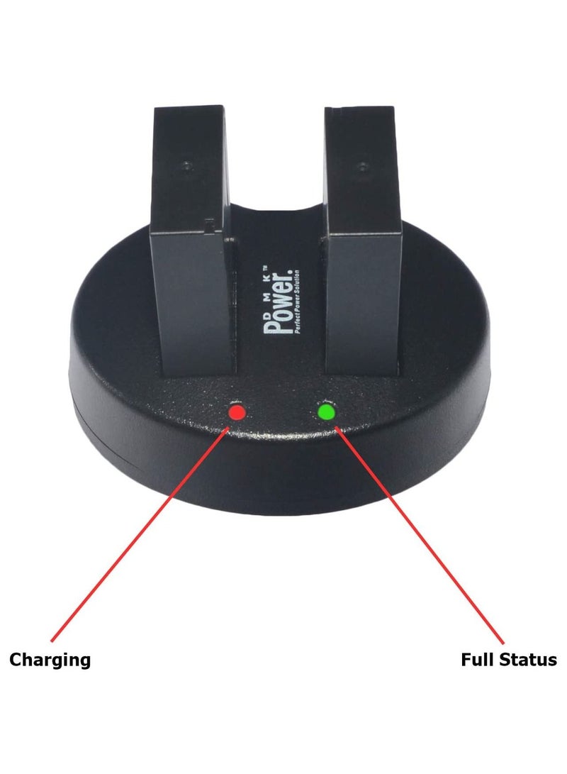 DMK Power LP-E12 Replacement Battery (2-Pack) and Dual USB Charger Compatible with LP-E12 EOS M M2 M10 M50 M100 EOS 100D EOS Rebel SL1 EOS KISS X7 PowerShot SX70 HS - Image 5