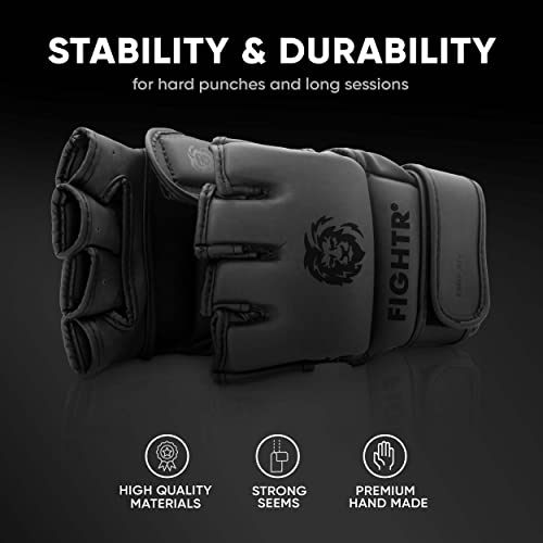 FIGHTR® Pro MMA Gloves for Grappling Sparring Training, Kickboxing Martial Arts Muay Thai Punching Bag Mitt Training Boxing for Men and Women - Image 4