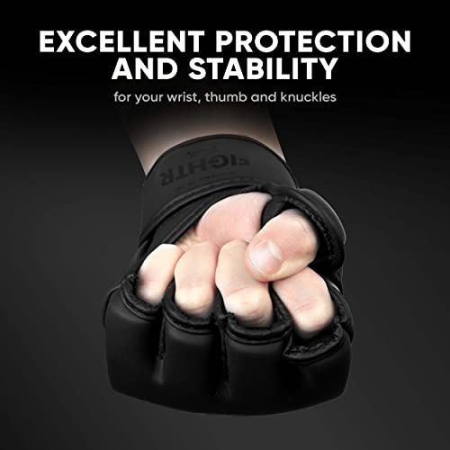 FIGHTR® Pro MMA Gloves for Grappling Sparring Training, Kickboxing Martial Arts Muay Thai Punching Bag Mitt Training Boxing for Men and Women - Image 3