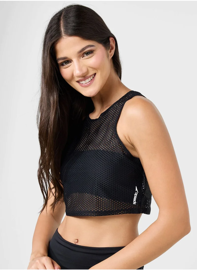 speedo Mesh Crop Top