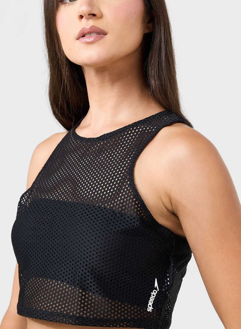 speedo Mesh Crop Top