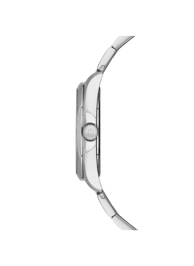 U.S. Polo Assn. Stile 34mm Women's Watch with Pink Dial & Stainless Steel Bracelet