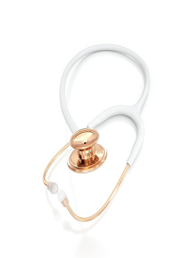 MDF Instruments, RoseGold MD One Stainless Steel Stethoscope, Adult, White Tube, RoseGold Chestpieces-Headset, MDF777RG29 - Image 4