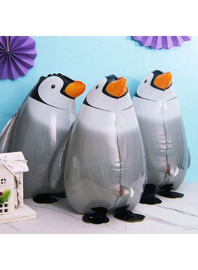 Aoriher 9 Pieces Walking Penguin Balloons Air Foil Party Balloon Cute Pet Balloon Animal Jumbo Balloon For Theme Birthday Party Wedding Baby Shower Supplies(20.4 Inch,Penguin Style) - Image 5