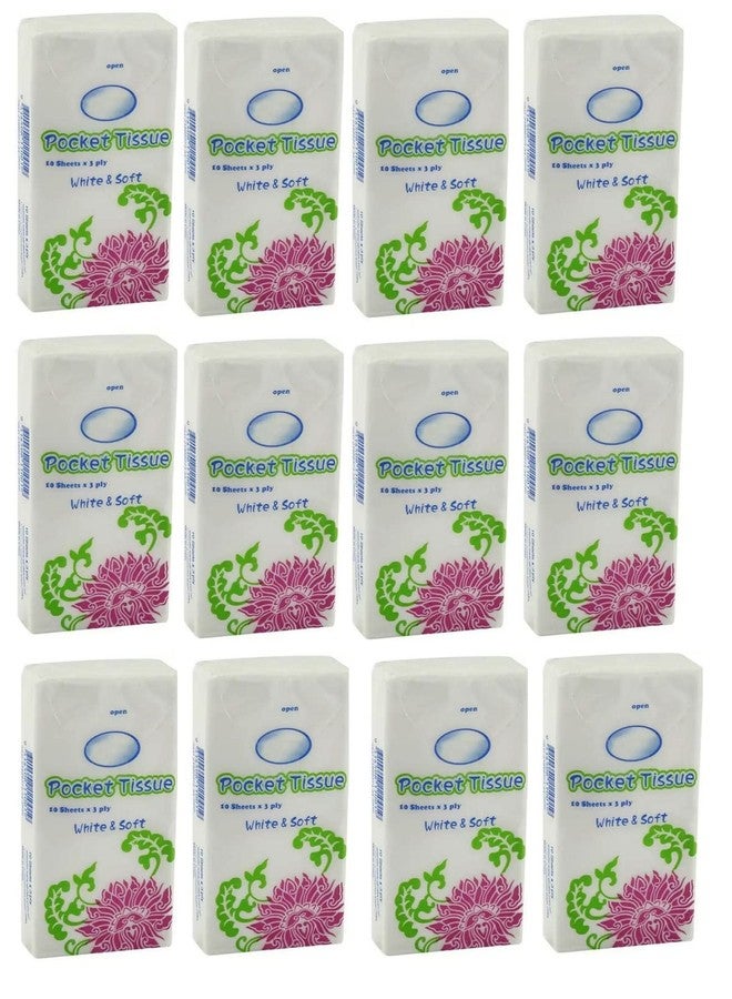 STAGER Soft Pocket Tissue Packs, Disposable Tissue Paper Packets For Face, Women, Men, Kids, ETC (120 Sheets) - Pack Of 12. - Image 1