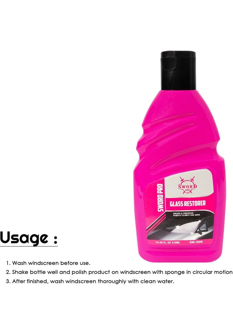 Sword Pro - SWORD PRO Perfect Clarity Glass Polishing Compound Car Glass Restorer Polish 410ml SW-360 - Image 1