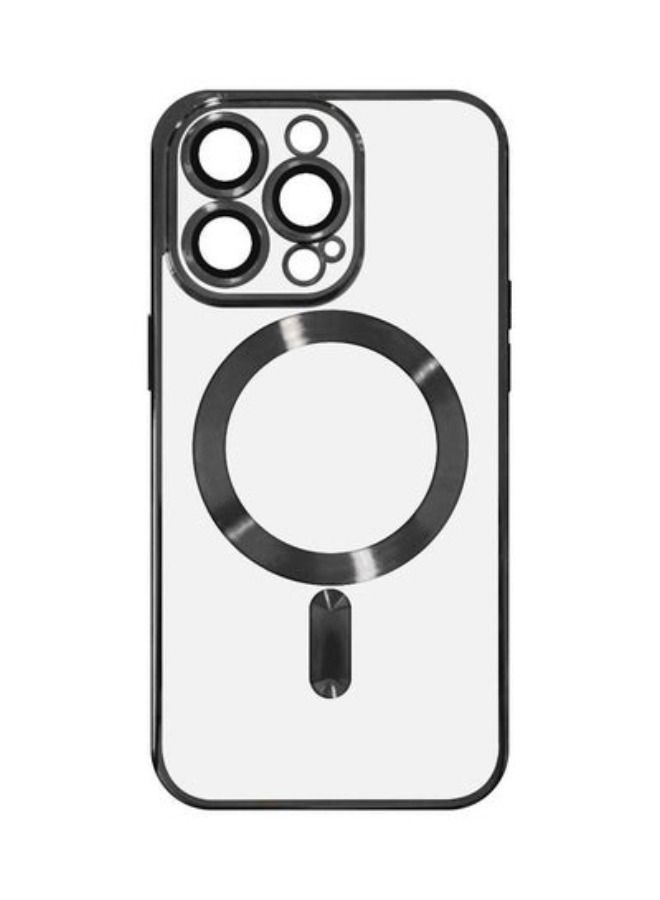 ACLIX iPhone 13 Pro Clear Case with MagSafe Wireless Charging Compatible Back Cover with Electroplating Shockproof Frame Black - Image 1