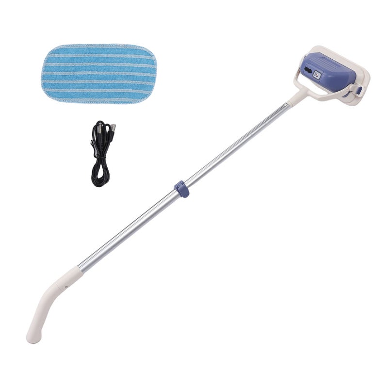 Electric Window Cleaner Removable Head Telescopic Pole 180 Degree Angle Adjustable Rechargeable Cordless Window Wiper for Glass Marble Tile - Image 1