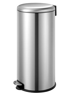 EKO EKO 30L Pedal Bin Serene - Silver | Large Capacity Step Round Bin with Soft-Close Lid | Fingerprint-Resistant Finish | Removable Inner Liner | Bag Stabilizer  - Image 1
