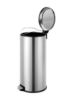 EKO EKO 30L Pedal Bin Serene - Silver | Large Capacity Step Round Bin with Soft-Close Lid | Fingerprint-Resistant Finish | Removable Inner Liner | Bag Stabilizer  - Image 2