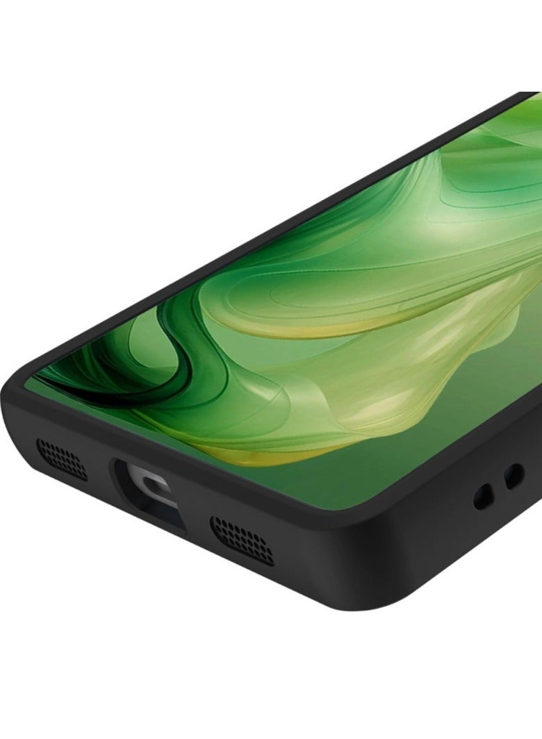 جراب خلفي صلب لهاتف Honor Magic 7 Pro من سلسلة Q، ظهر صلب شفاف وإطار من السيليكون TPU أسود متوافق مع Honor Magic 7 Pro (6.8 بوصة) - شفاف وأسود - Image 4