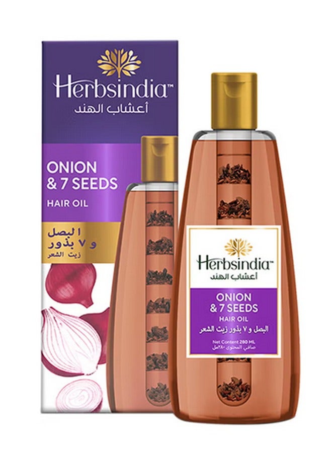 Herbsindia Onion And 7 Herbal Seeds Hair Oil With Nourish Tube 180ml - Image 1