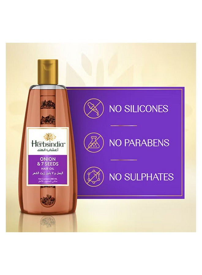 Herbsindia Onion And 7 Herbal Seeds Hair Oil With Nourish Tube 180ml - Image 3
