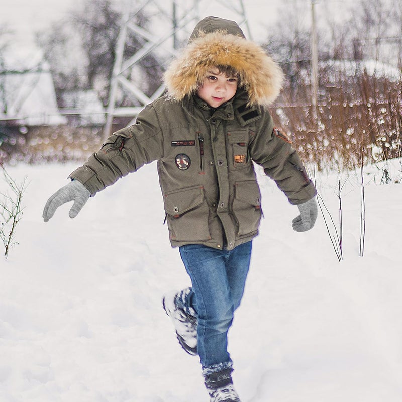 ONESING قفازات صوفية شتوية للأطفال من 3-24 زوج - قفازات بيضاء للأصابع للأولاد والبنات - Image 4