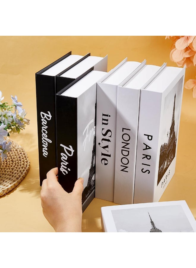 Bincoo Decorative Books for Home Decor, Set of 7 Stylish Fake Books, Coffee Table Decorative Books, of Room Books Decor Aesthetic,for Living Room, Table, Shelf Decor,Modern Hardcover Stacked Display Books - Image 5