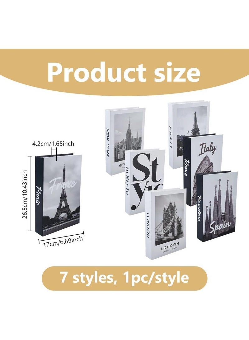 Bincoo Decorative Books for Home Decor, Set of 7 Stylish Fake Books, Coffee Table Decorative Books, of Room Books Decor Aesthetic,for Living Room, Table, Shelf Decor,Modern Hardcover Stacked Display Books - Image 3
