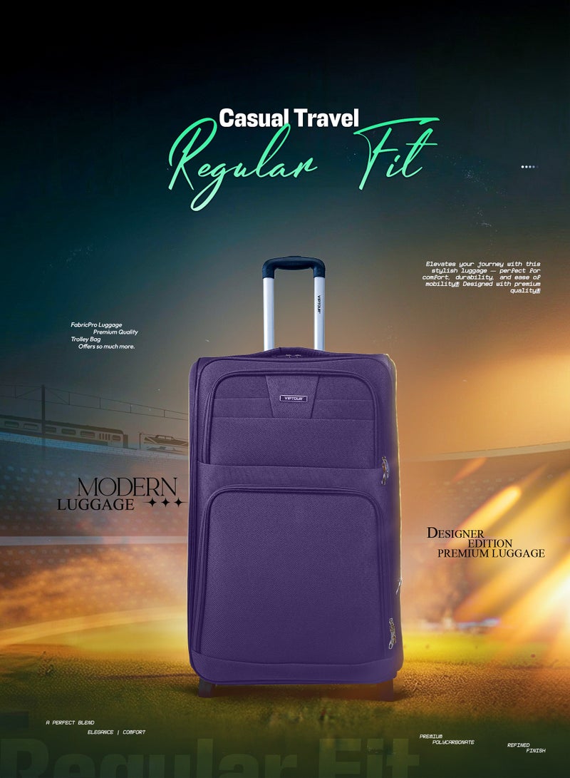 VIPTOUR 4-Piece Luggage Set, Durable Trolley Bag with 2 Wheels, Number Lock & 3-Stage Telescopic Handle - Image 2