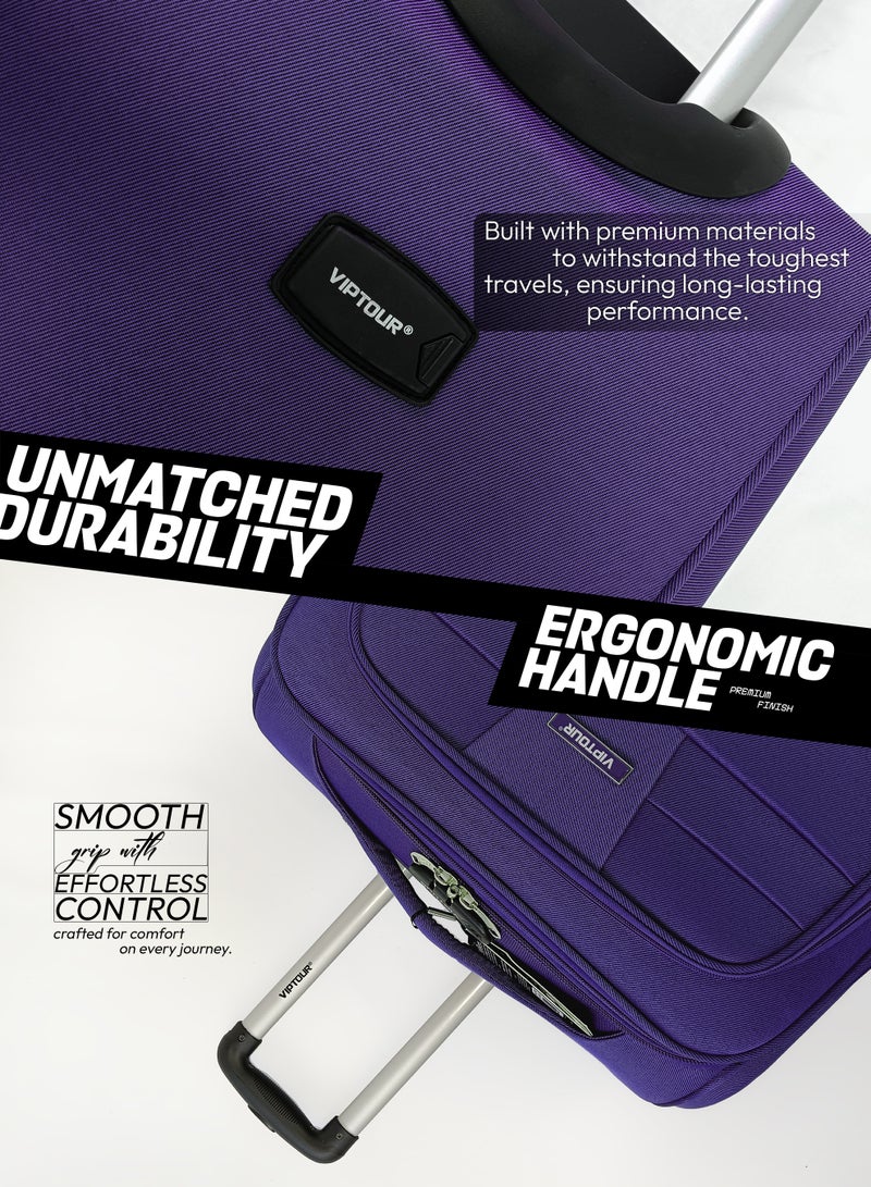 VIPTOUR 4-Piece Luggage Set, Durable Trolley Bag with 2 Wheels, Number Lock & 3-Stage Telescopic Handle - Image 4