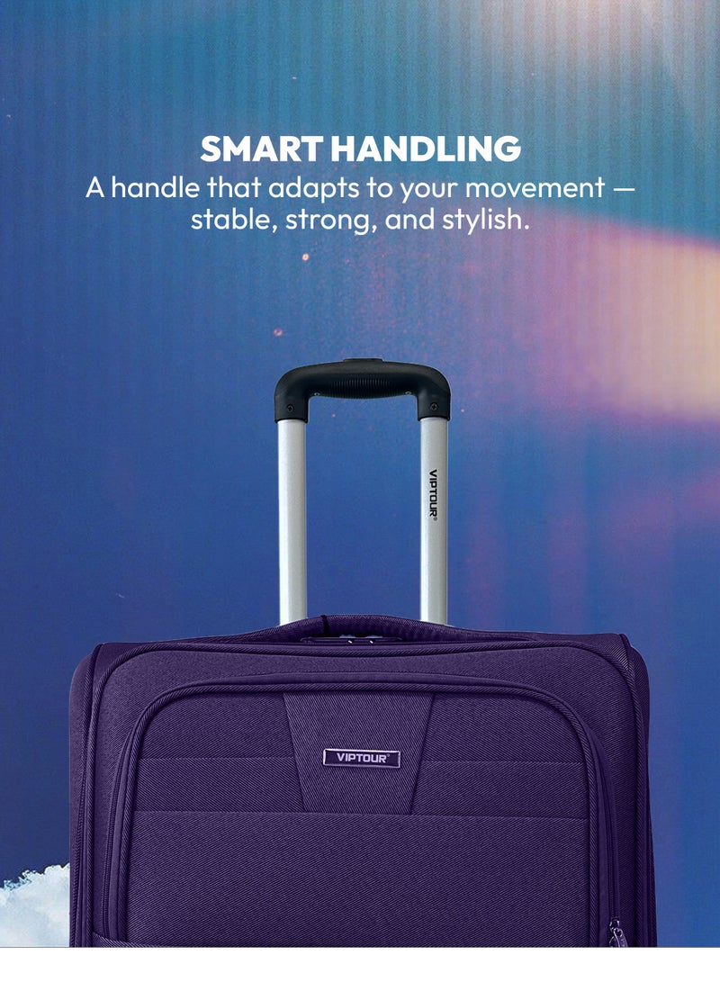 VIPTOUR 4-Piece Luggage Set, Durable Trolley Bag with 2 Wheels, Number Lock & 3-Stage Telescopic Handle - Image 5