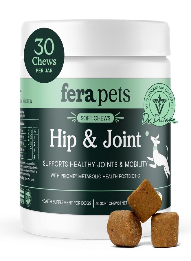 Fera Pets Hip & Joint Supplement for Dogs with Glucosamine, MSM, Chondroitin, & Green Lipped Mussel - Supports Healthy Joints and Weight Management - 30 Soft Chews - Image 1