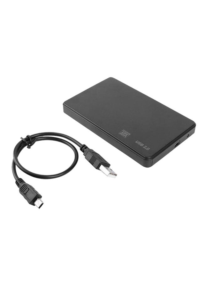 2.5-Inch Sata HDD SSD To USB 2.0 Case With Cable Black - Image 1