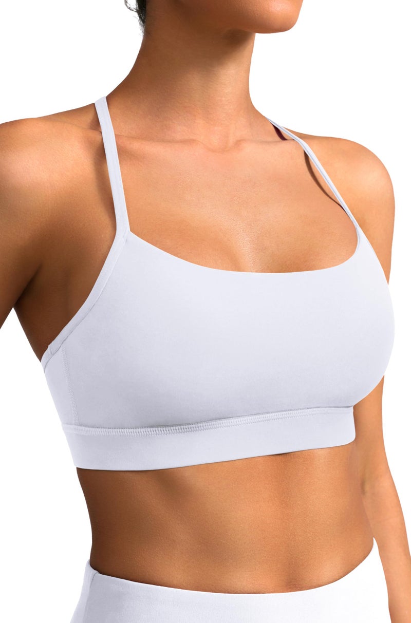 MIRITY Padded Y-Back Sports Bra for Women - Racerback Low ImpactYoga Workout Top with Spaghetti Strap Pack of 3 - Image 4