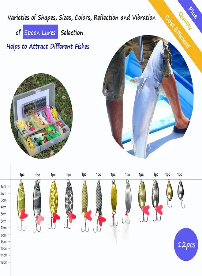 EXAURAFELIS 399pcs Fishing Lures Set Fish Lure kit for Bass Trout Salmon Freshwater Fish tackle kit Including Plastic Shrimp worm bait Spoon grasshopper Crankbait Jigs Hooks fishing gear and equipment - Image 4