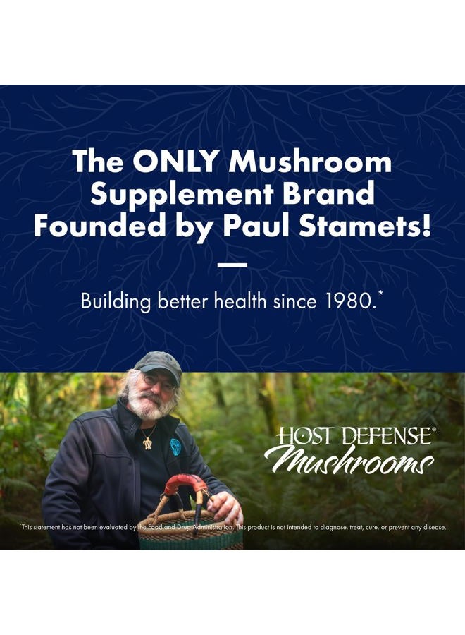 Host Defense BrainPower Stack Powder - Targeted Brain Support Supplement - Powder Mushroom Supplement with Lion's Mane, Niacin (B3) & Vitamin B12 - Herbal Brain Support - 100g (66 Servings)* - Image 3