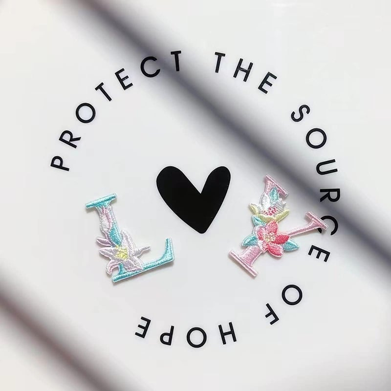 Luckam Iron On Letter Patches, 26Pcs A-Z Flower Embroidery Alphabet Patches for Backpacks Hats Shirts Shirts Jackets Jeans Shoes - Image 4