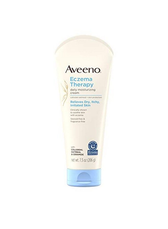 Aveeno Eczema Therapy Daily Moisturizing Cream For Sensitive Skin Soothing Lotion With Colloidal Oatmeal For Dry Itchy And Irritated Skin Steroidfree And Fragrancefree 7.3 Oz - Image 1