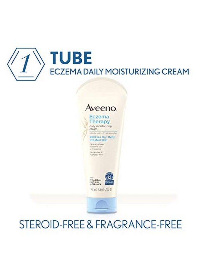 Aveeno Eczema Therapy Daily Moisturizing Cream For Sensitive Skin Soothing Lotion With Colloidal Oatmeal For Dry Itchy And Irritated Skin Steroidfree And Fragrancefree 7.3 Oz - Image 5