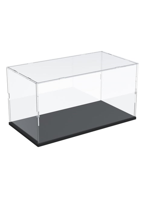 Acrylic Display Case with Black Base, Display Boxes for Collectibles Dustproof Protection Showcase (40x20x20 cm / 15.7x7.9x7.9 inch, Black)