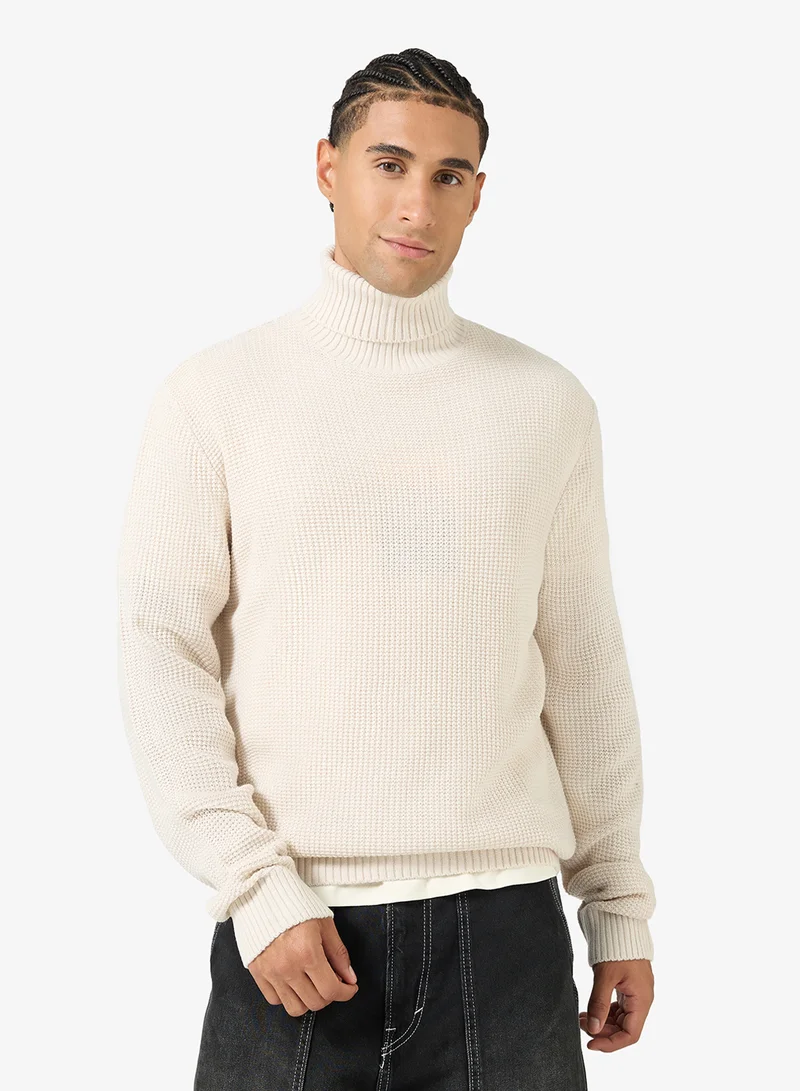 JACK & JONES Solid Knit Crew Neck Sweatshirt