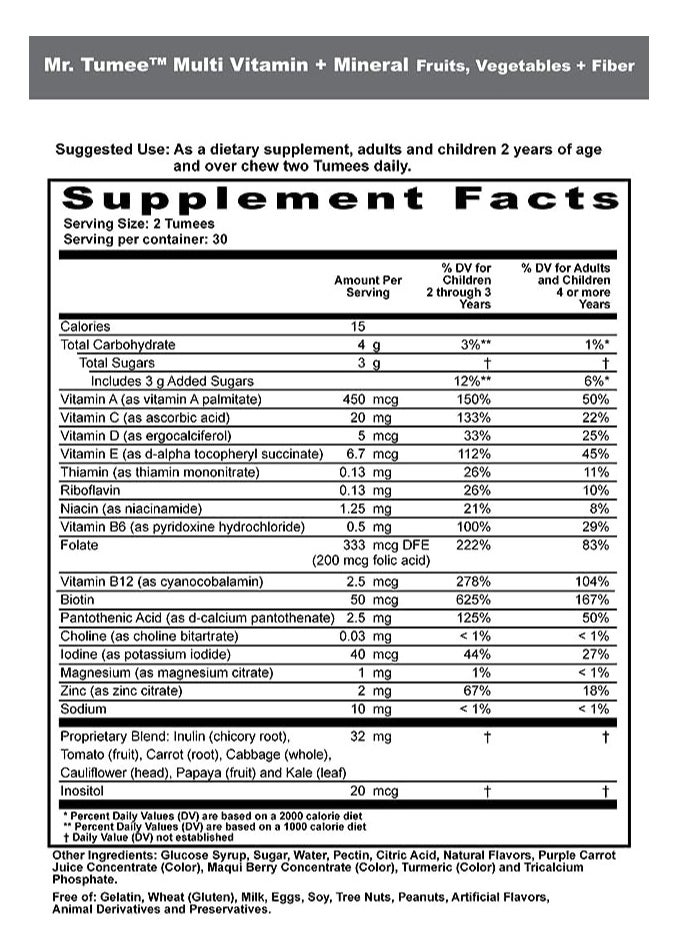 MR.TUMEE - Multivitamin, Mineral and Fiber Gummy - Image 1