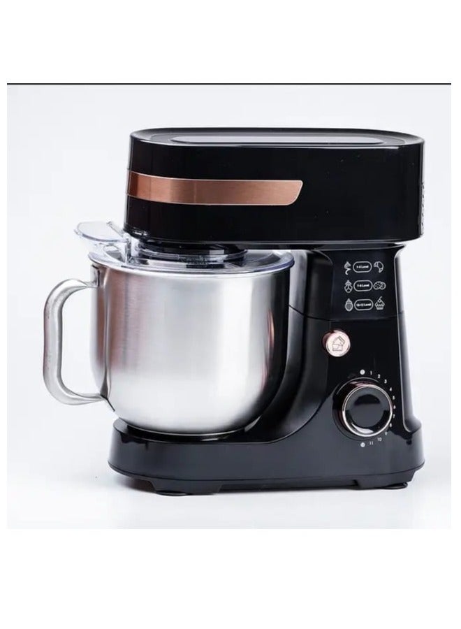 Kitchen Master Stand Mixer, 1000W 6L 12 Speed Adjustment with 3 Accessories, Powerful Kitchen Mixer for Baking, Kneading, and Whipping  - Image 1