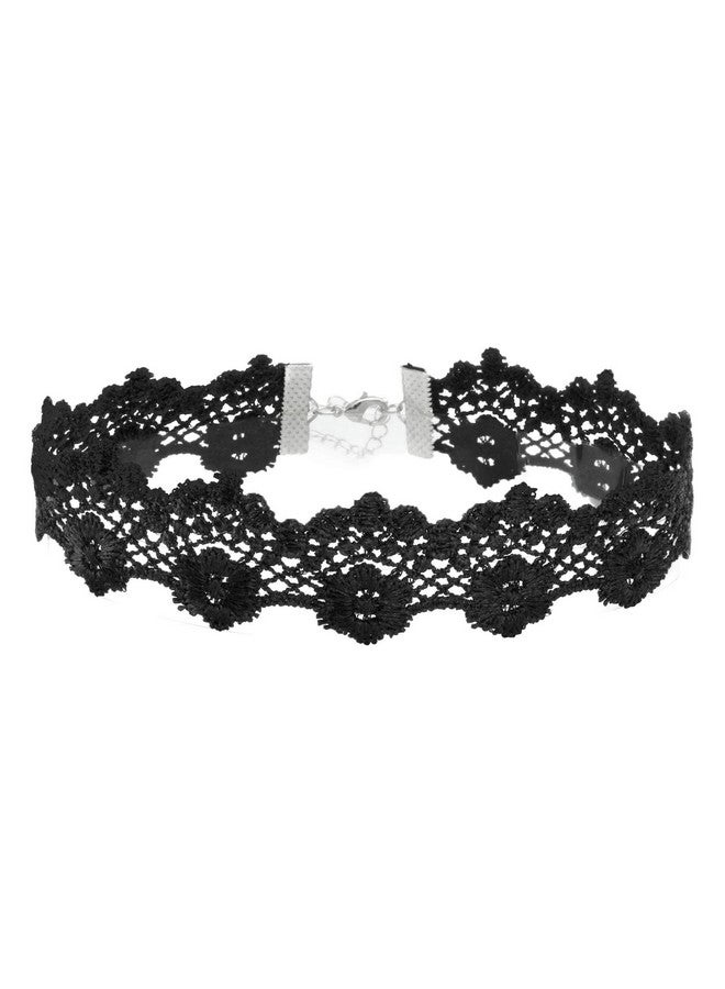 Milakoo 8 Pcs Women Black Lace Choker 1.2" Width Necklace For Women Best Gifts - Image 5